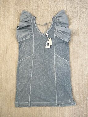 NWT Anthropologie Daily Practice Flutter Short Sleeve Cotton Tee Shirt Dress L